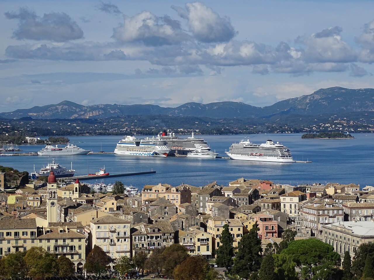Kerkyra port Corfu
